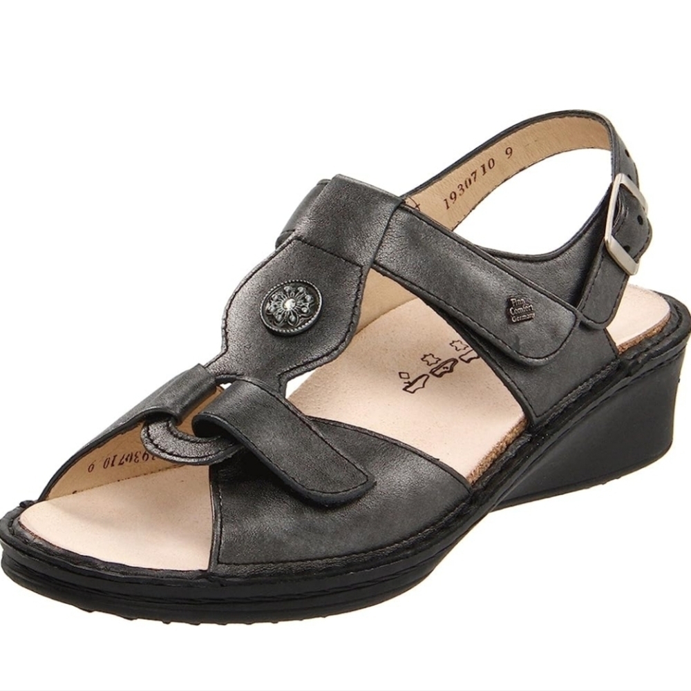 Finn comfort Leather Adjustable Orthoyic Sandals sz 7.5D